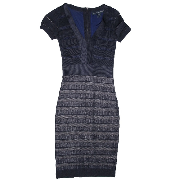 Navy French Connection Cocktail Dress - Picture 3 of 4